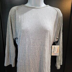 Lularoe Grey & Blue Striped Randy Sz M NWT